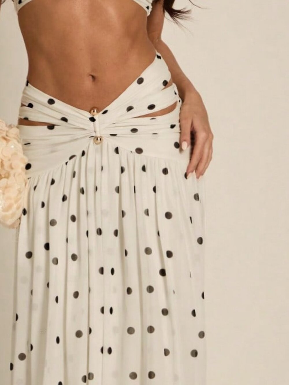 Polka Dot Women's Sexy Flowy Skirt - Picture 6 of 6
